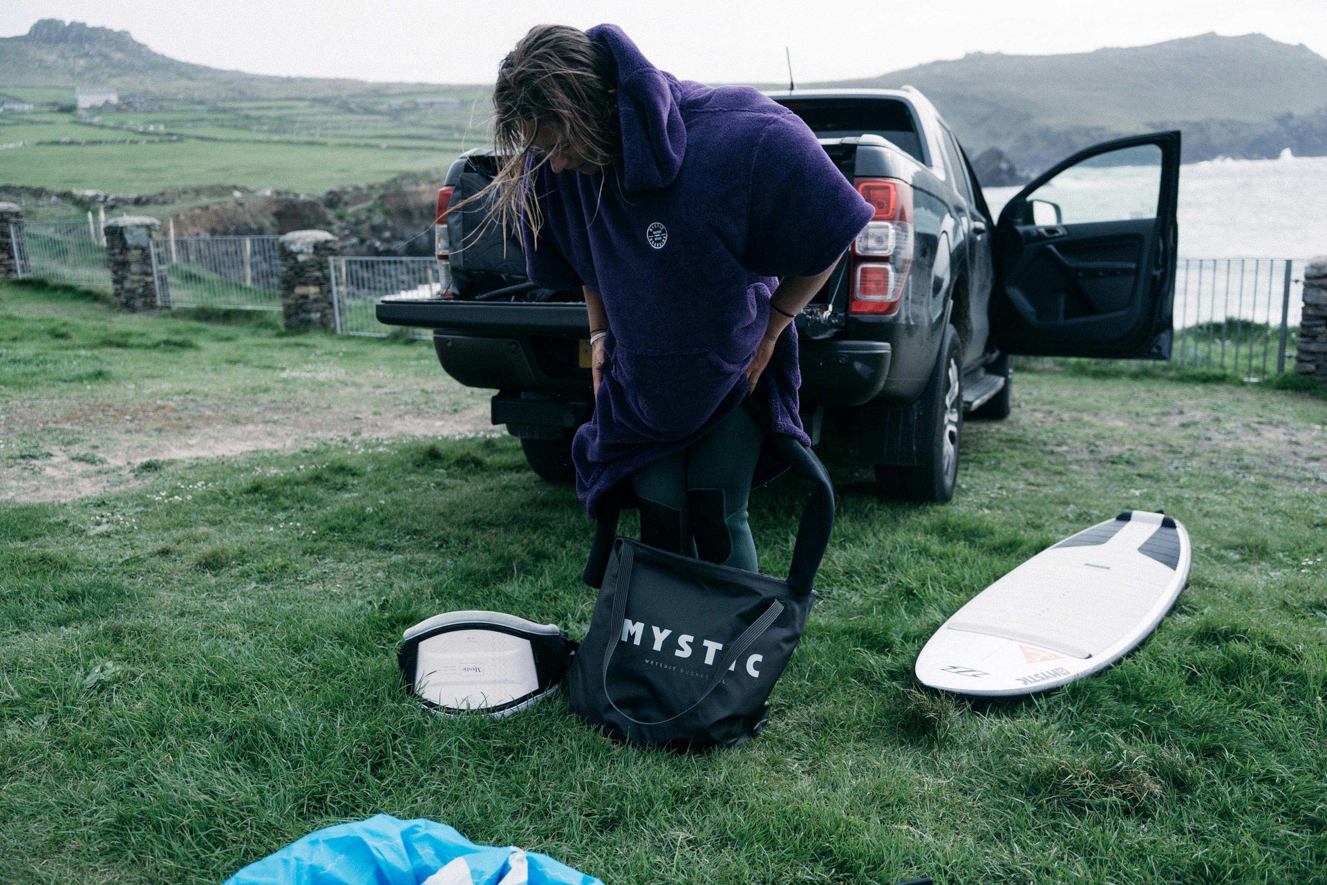 Mystic Happy Hour Wetsuit Changing Bucket Marketing Image 2