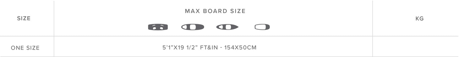 Wing Sleeve Extendable size chart