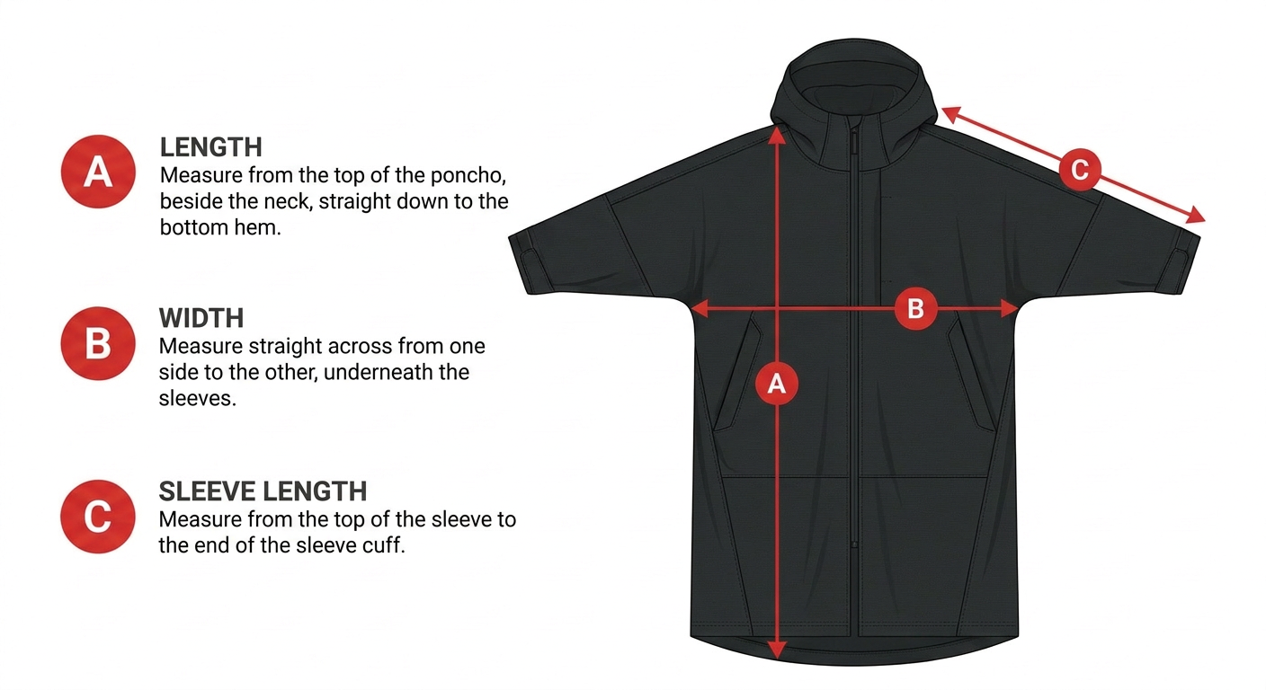Poncho Explore LW size chart