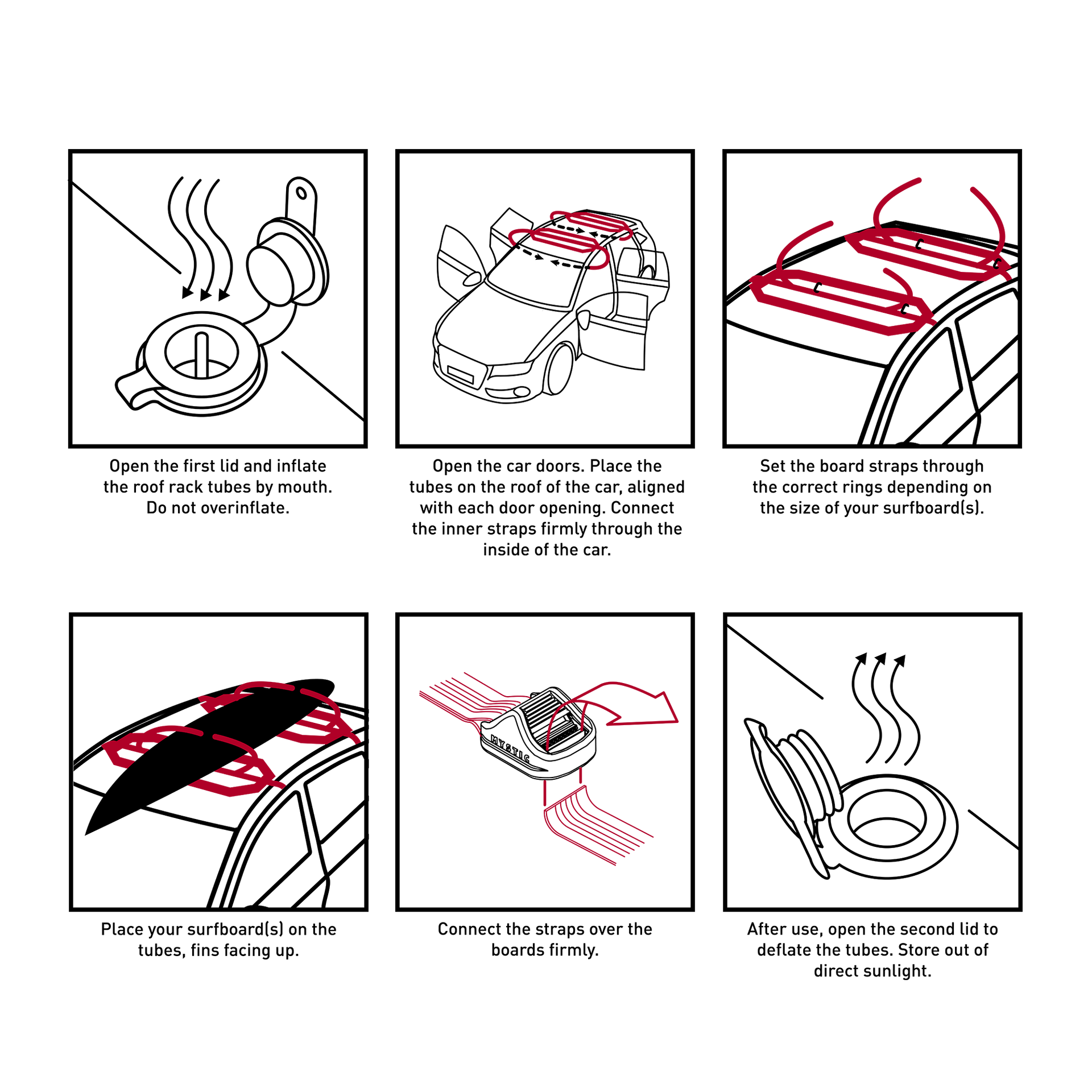 Mystic Inflatable Roofrack System Black 2