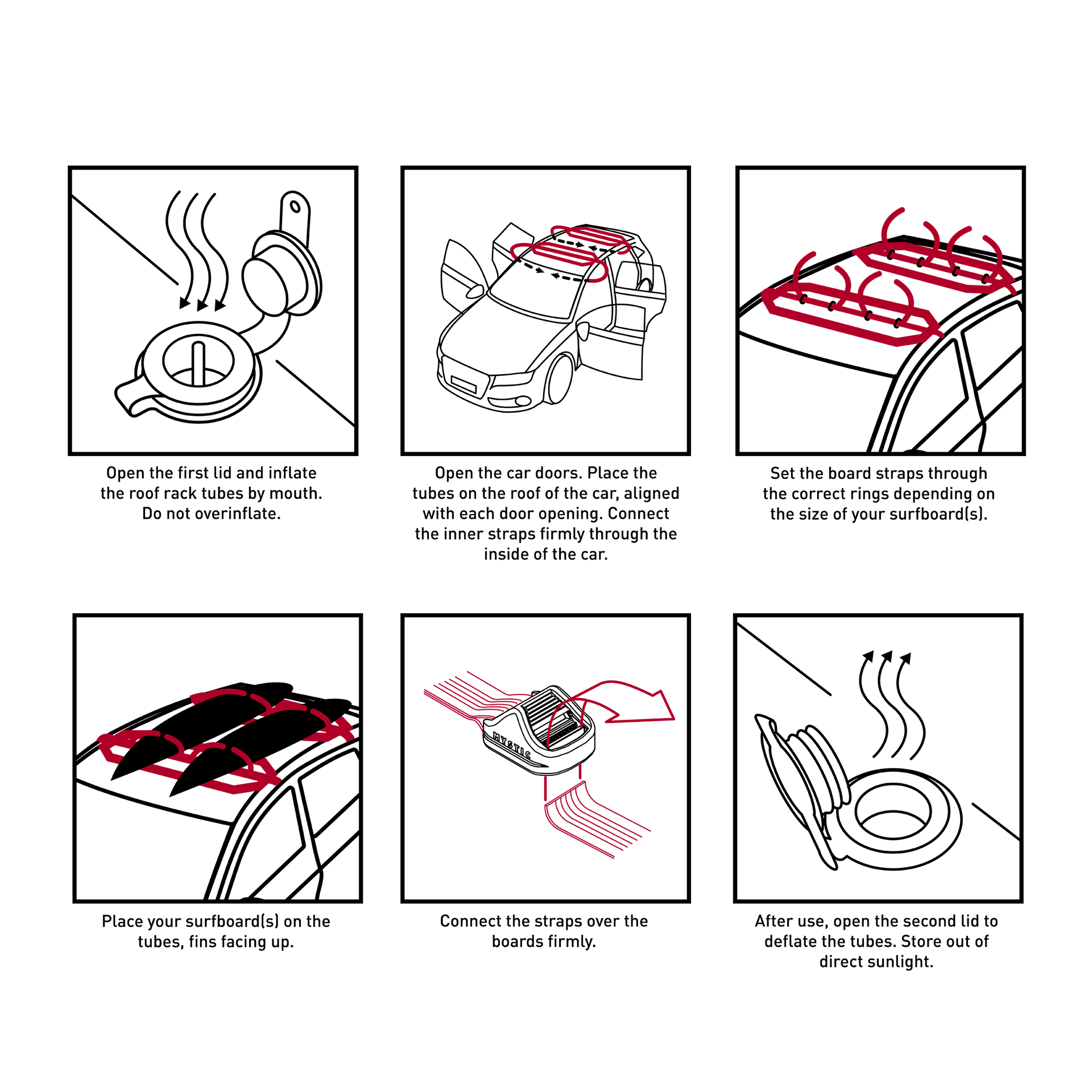 Mystic Inflatable Roofrack System Black 2