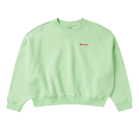 Mystic Dropped Shoulder Crew Lime Green 1