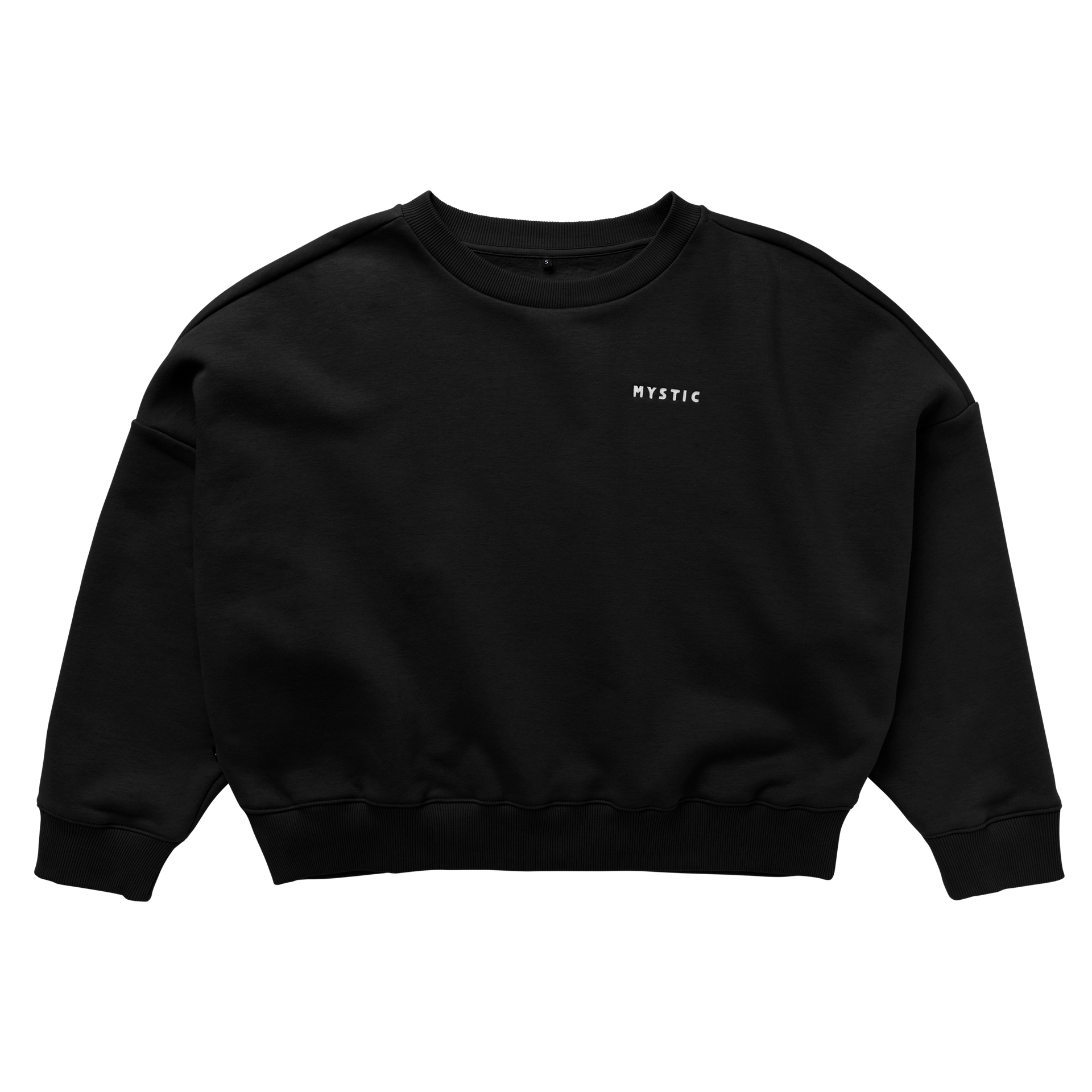Mystic Dropped Shoulder Crew Black 1