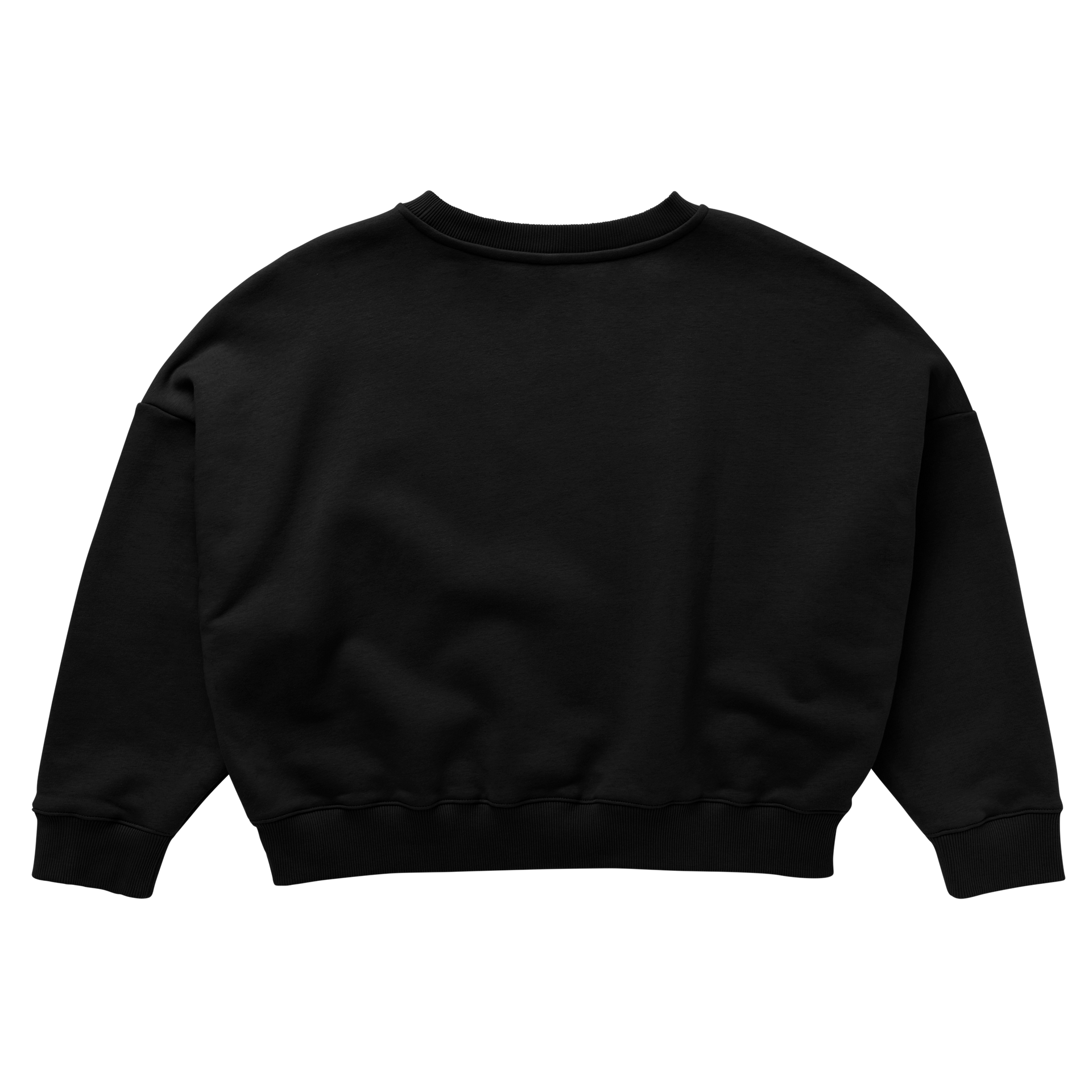 Mystic Dropped Shoulder Crew Black 2