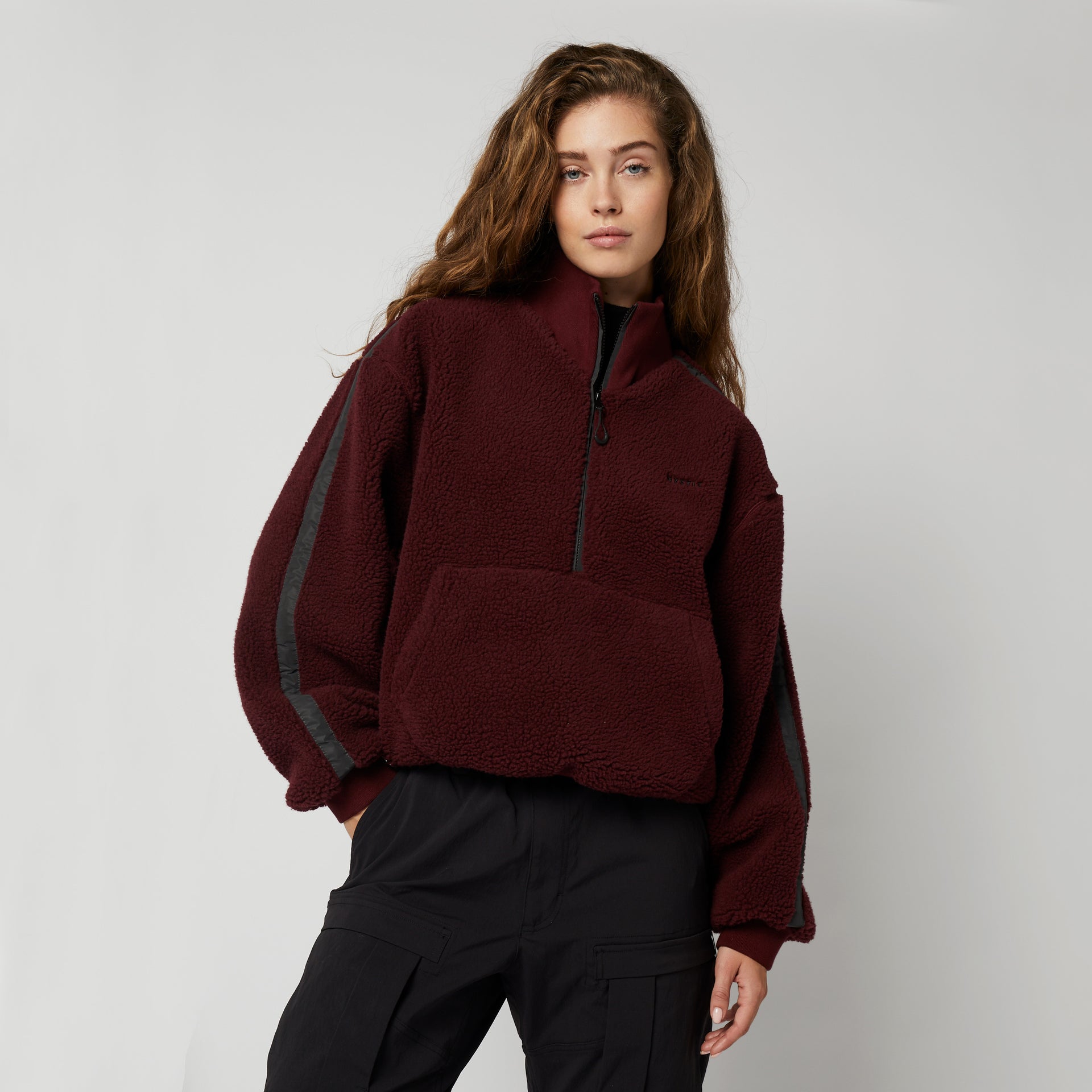 Mystic Teddy Zip Up Red Wine 3