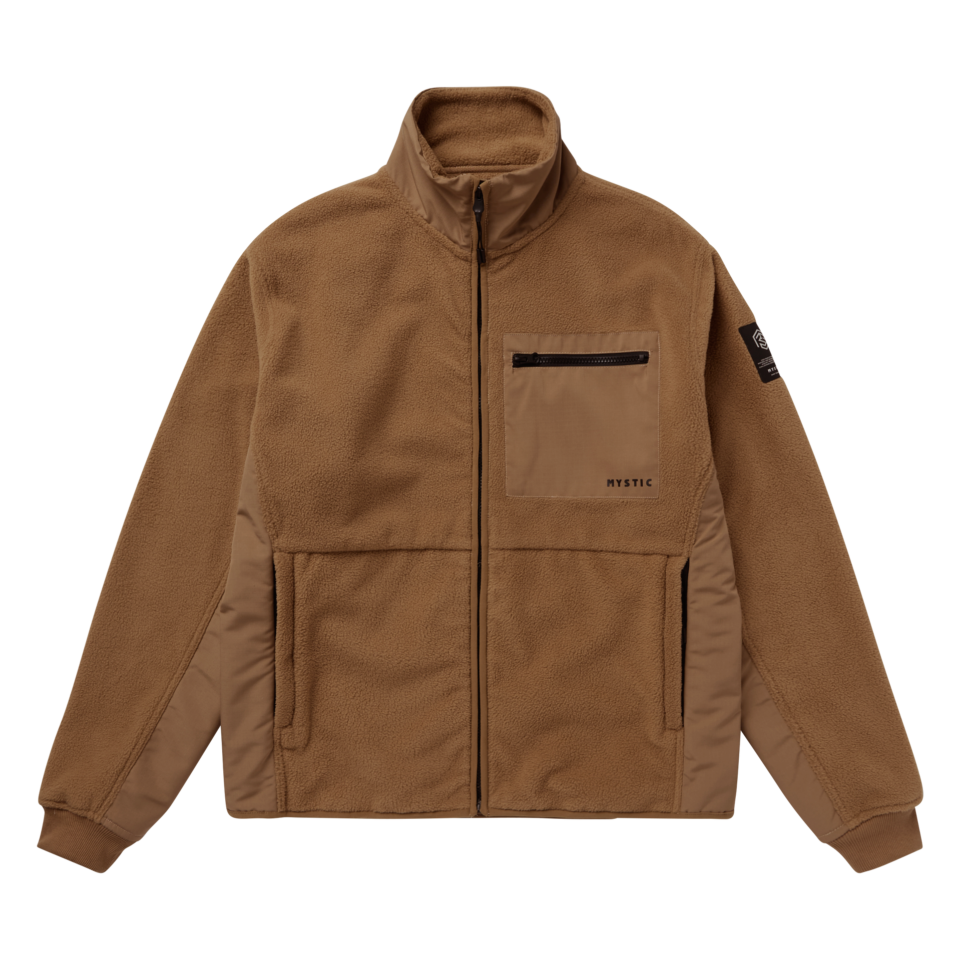 Mystic DTS Fleece Zip Thru Slate Brown 1