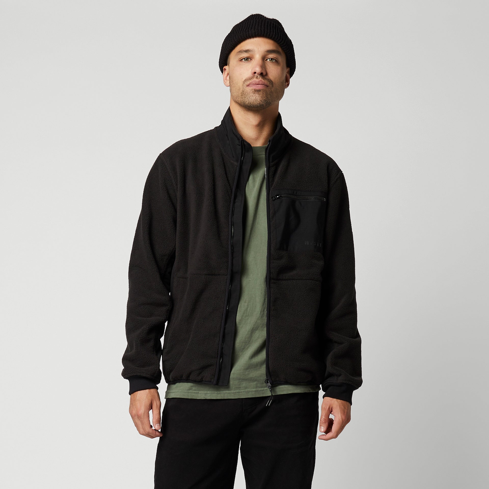 Mystic DTS Fleece Zip Thru Black 3