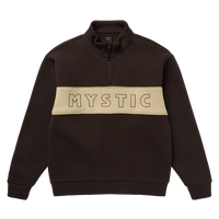 Mystic Slate Half Zip Dark Brown 1