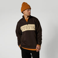 Mystic Slate Half Zip Dark Brown 5