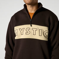 Mystic Slate Half Zip Dark Brown 6