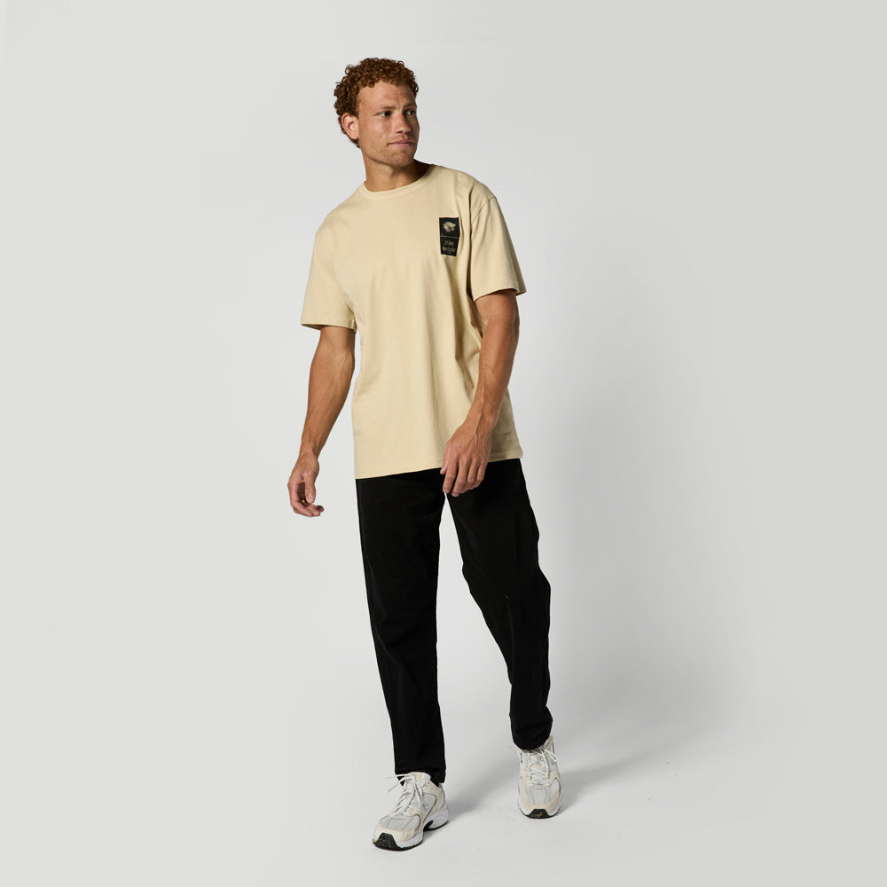 Mystic Pansy Tee Pale Khaki 3